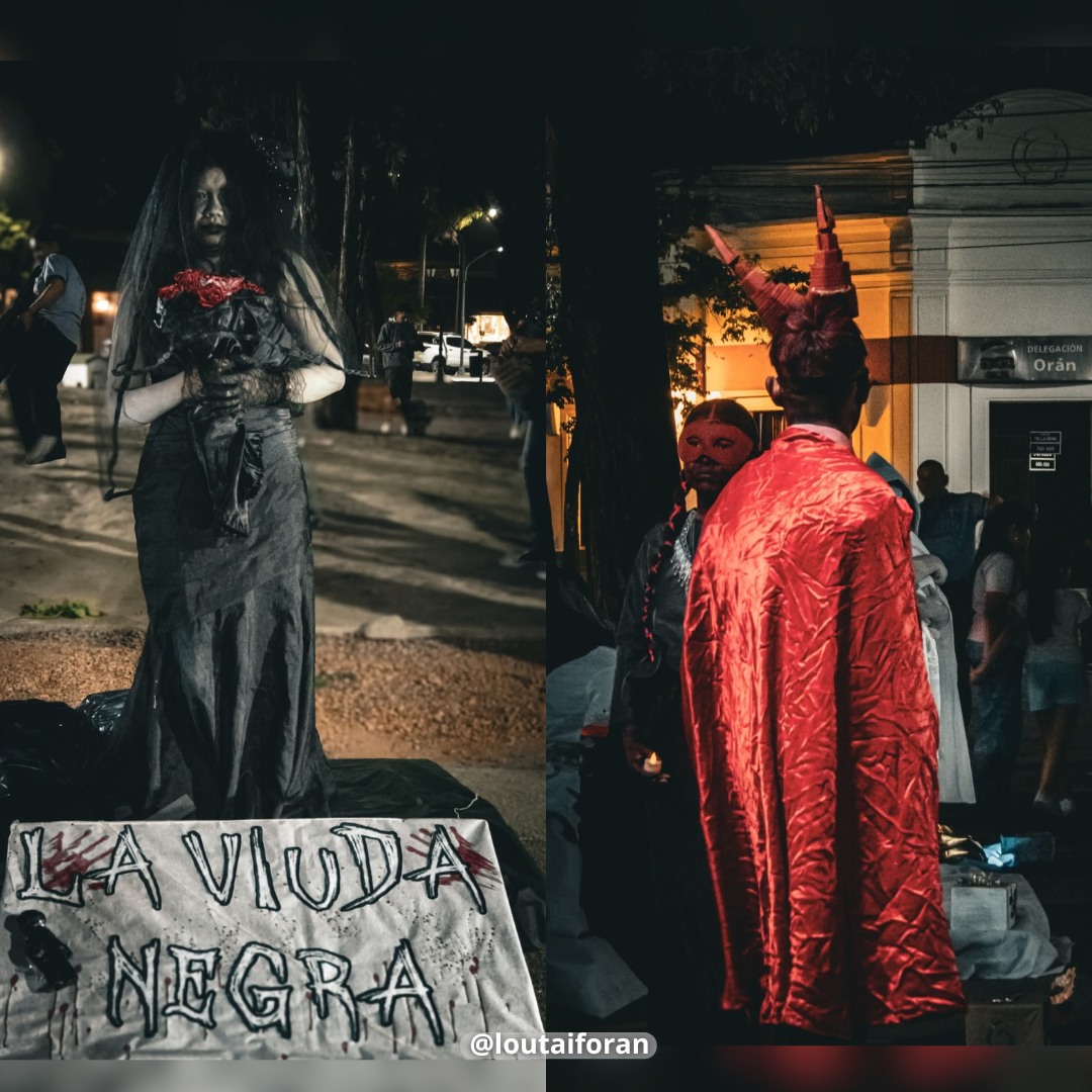 Vista general del stand en la plaza.